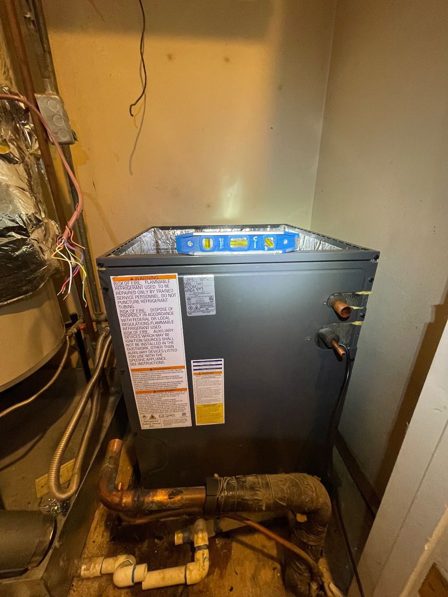 Lantana HVAC indoor equipment install in progress